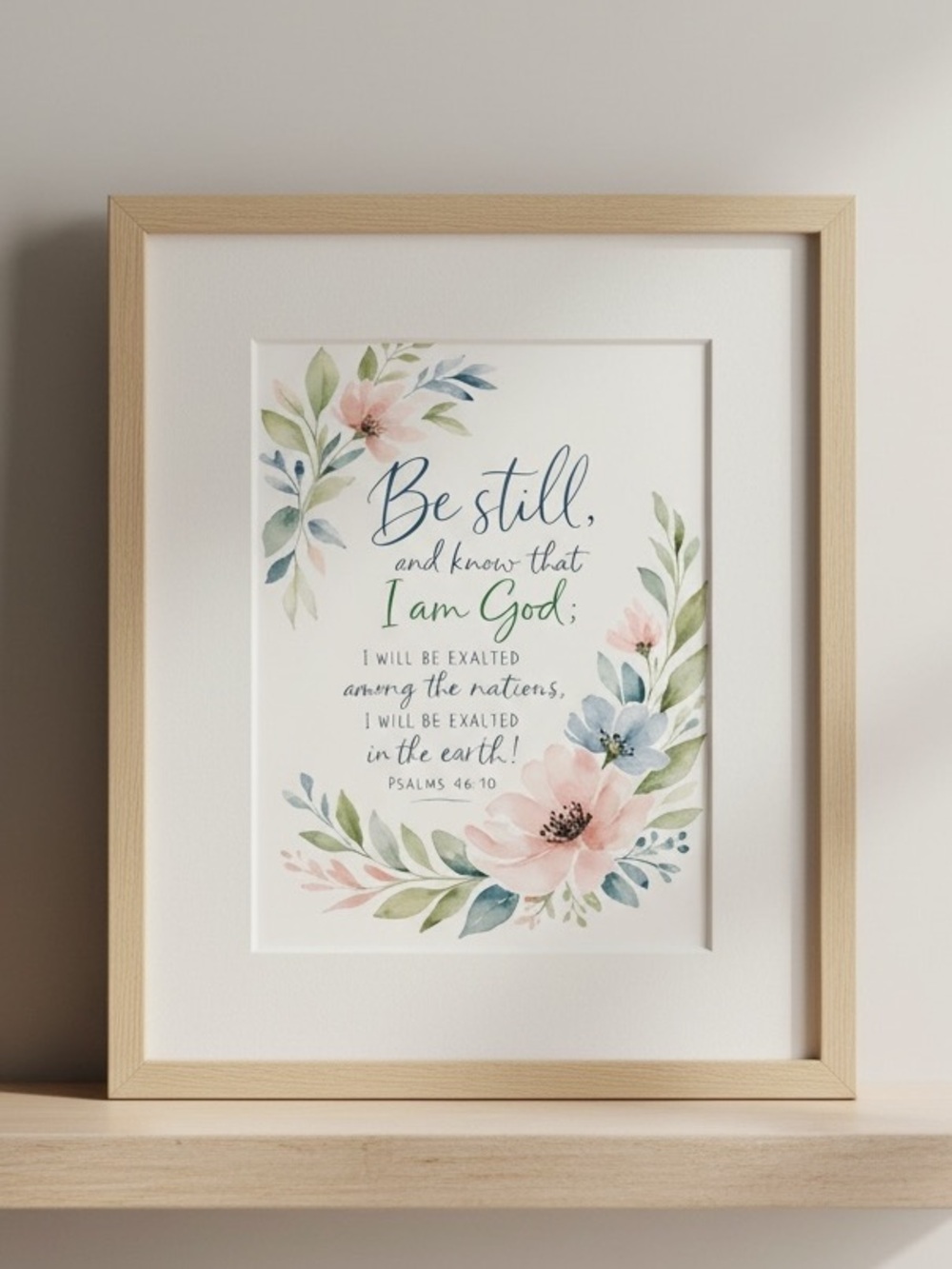 DDS Art Print, 8x10, Bible Verse, Paper Print, Unframed, Floral Series